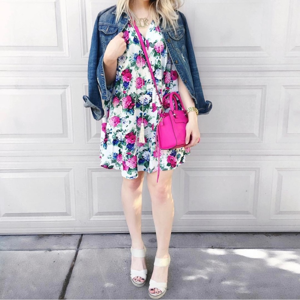 Impressions Floral Trapeze Dress | Size S